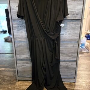 Croft & Barrow Black Wrap Jumpsuit